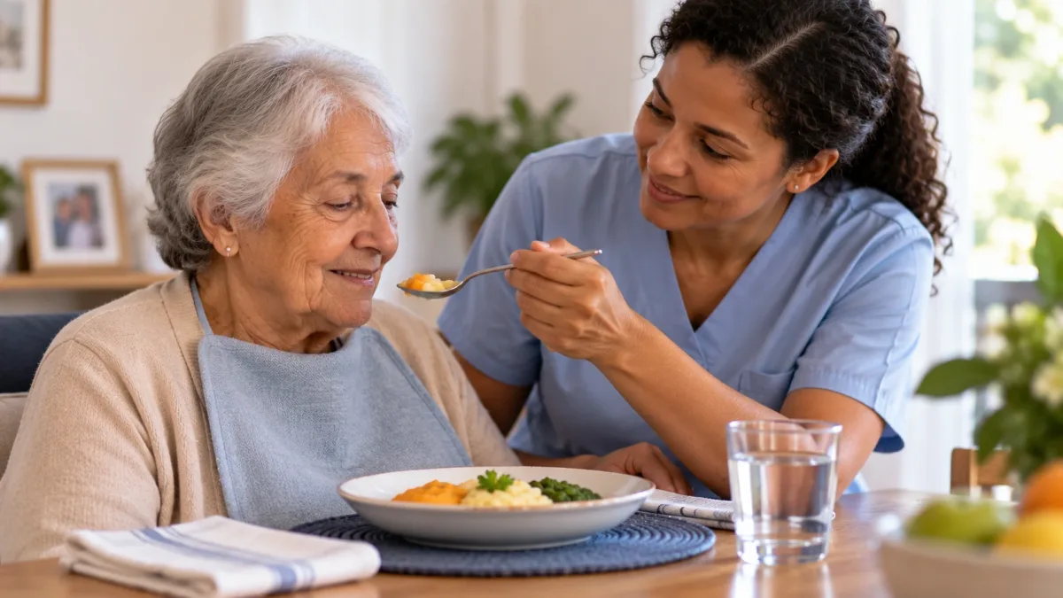 Cuidados com idosos com disfagia e alimentação segura